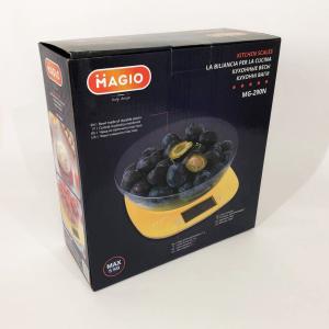 Ваги кухонні MAGIO MG-290, кухонні ваги зі знімною чашею, електронні ваги для продуктів. Колір: жовтий