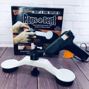 Інструмент для видалення вм'ятин на авто Clefers Pops-a-Den- Рихтування своїми руками - Клей, Пістолет, Присоска в комплекті