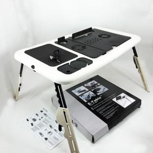 Складаний столик для ноутбука LD-09 E-Table, столик з охолодженням 2 USB кулера, Стіл підставка з вентиляцією