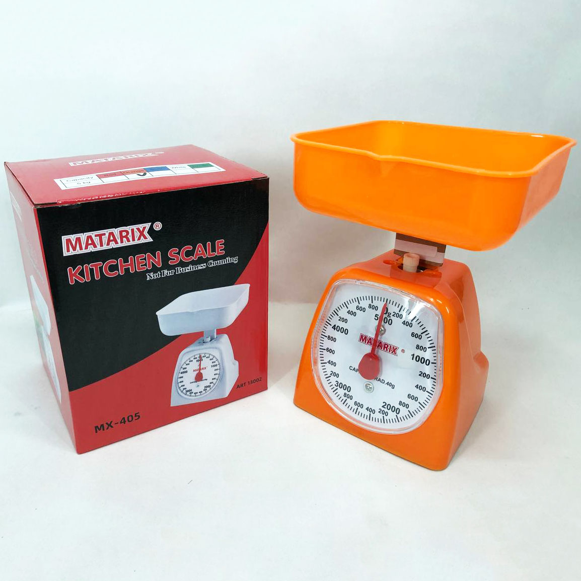 Ваги кухонні механічні MATARIX MX-405 5 кг, Ваги для кухні для продуктів Orange