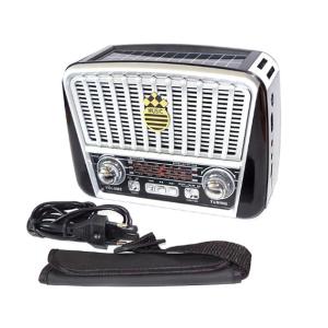 Радіоприймач Golon RX-455S USB / акумулятор сонячна панель FM радіо з mp3 програвачем Gray
