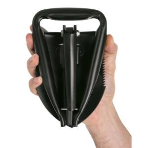 Лопата туристична багатофункціональна Shovel 009, міні лопата для кемпінгу, саперна. Колір: чорний