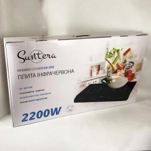 Електроплита велика індукційна на 2 конфорки Suntera ICD-2202 2200 Вт, Електроплита настільна від мережі
