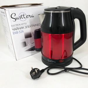 Електрочайник дисковий 1.8 л 1500 Вт з подвійними стінками Suntera EKB-326R Red