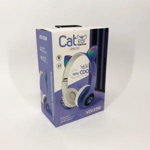Бездротові навушники з котячими вушками та RGB підсвічуванням Cat VZV 23M. Колір: синій