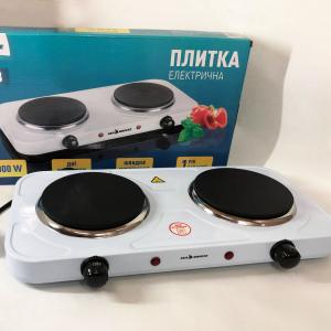 Настільна плита електрична Sea Breeze SB-063, подвійна електроплита, двокомфорочна White