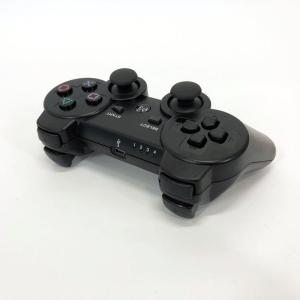 Бездротовий ігровий геймпад Doubleshock PS3/PC акумуляторний джойстик з функцією вібрації. Колір: чорний