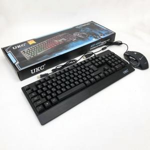 Клавіатура+мишка UKC з LED підсвічуванням від USB M-710, клавіатура ігрова з підсвічуванням та мишкою