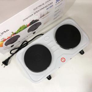 Плита електрична Suntera DP-1925 2000 Вт, електроплита двоконфоркова настільна White