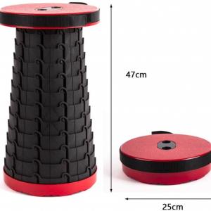 Розкладний стілець, складаний табурет Retractable Stool. Колір червоний