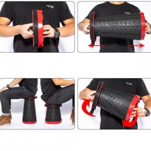 Розкладний стілець, складаний табурет Retractable Stool. Колір червоний