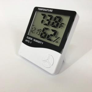 Термогігрометр Generic HTC-1 годинник будильник метеостанція, Термометр гігрометр в будь-якому місці