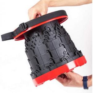 Розкладний стілець, складаний табурет Retractable Stool. Колір червоний