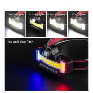 Налобний ліхтарик Bailong BL-W685-LTS+COB+RGB, 5 режимів, водостійкий, ударостійкий, USB кабель Type-c