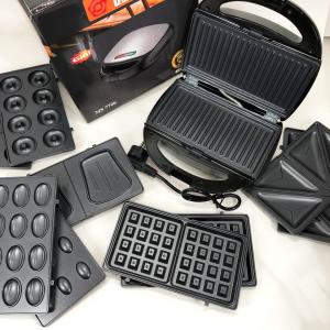 Мультипекар 6в1 зі знімними формами Domotec MS-7706, сендвічниця 6в1, домашній гриль для шаурми