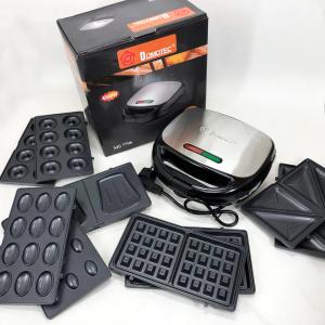 Мультипекар 6в1 зі знімними формами Domotec MS-7706, сендвічниця 6в1, домашній гриль для шаурми