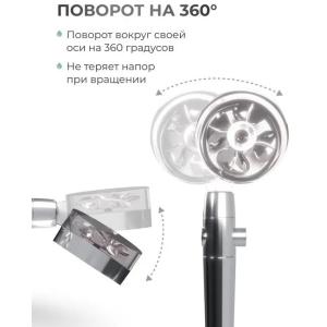 Душова турболейка високого тиску, водозберігаюча насадка для душу з вентилятором з унікальним малюнком води. Колір: срібний