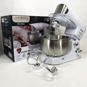 Електричний планетарний міксер тістоміс Rainberg RB-8083 3200Вт з насадками White