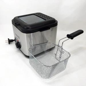 Фритюрниця для дому Rainberg RB-2219 з терморегулятором та знімною чашею електрофритюрниця міні фритюрниця