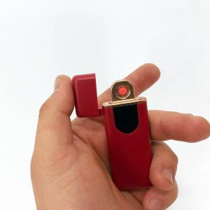 Електрозапальничка USB ZGP ABS, сенсорна електрична запальничка спіральна. Колір: червоний