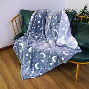 Плед, що світиться в темряві, плюшеве покривало Blanket kids Magic Star 150х100 см флісова ковдра Blue