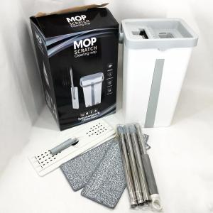 Швабра велика з відром комплект Scratch Cleaning Easy Mop з автоматичним віджиманням та складною ручкою