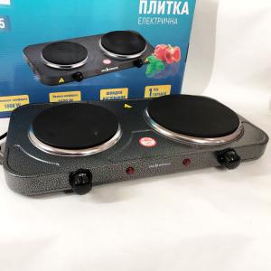 Настільна плита електрична Sea Breeze SB-065 2500 Вт, Електроплита подвійна, двоконфоркова настільна