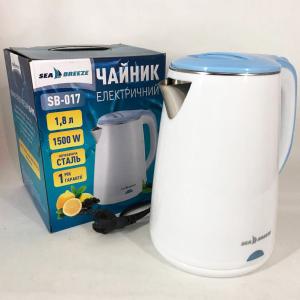 Електрочайник SeaBreeze SB-017 1.8 Л 1500 Вт стильний електричний чайник, чайник електро