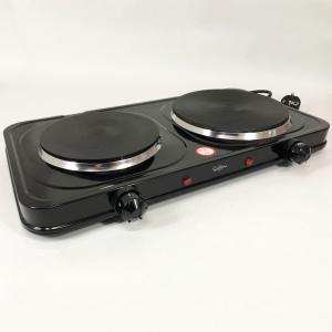 Плитка настільна електрична Suntera DP-1935B, 2500 W, 2 конфорки різного діаметру Black