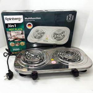 Електрична плита Rainberg RB-008 на 2 поверхні спіральна + 2 регулятори 3500 Вт