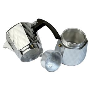 Гейзерна кавоварка Magio MG-1004 300 мл, гейзерна турка для кави, гейзерна кавоварка з нержавіючої сталі