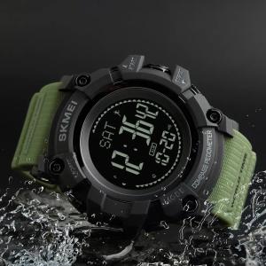 Годинник наручний чоловічий SKMEI 1356AG ARMY GREEN, армійський годинник протиударний. Колір: зелений