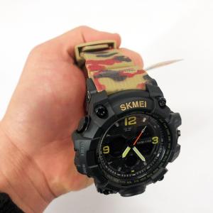 Годинник наручний чоловічий SKMEI 1155BAG RED CAMO, брендовий чоловічий годинник. Колір: червоний камуфляж