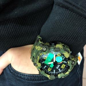 Годинник наручний чоловічий SKMEI 1520CMGN CAMO GREEN, годинник військовий чоловічий, для військовослужбовців. Колір: камуфляж