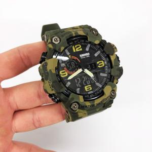 Годинник наручний чоловічий SKMEI 1520CMGN CAMO GREEN, годинник військовий чоловічий, для військовослужбовців. Колір: камуфляж