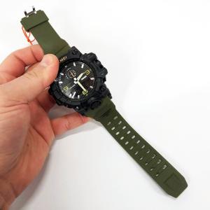 Годинник наручний чоловічий SKMEI 1586AG ARMY GREEN, чоловічий армійський водостійкий тактичний. Колір: зелений