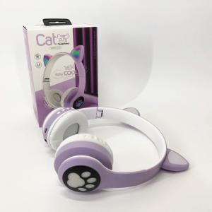 Бездротові навушники з котячими вушками та RGB підсвічуванням Cat VZV 23M. Колір: фіолетовий
