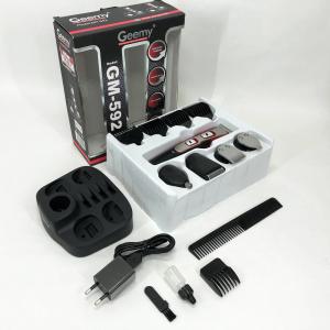 Машинка для стрижки 10в1 GEMEI GM-592, машина для окантування, підстригальна машинка. Колір: червоний