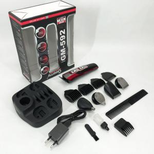 Машинка для стрижки 10в1 GEMEI GM-592, машина для окантування, підстригальна машинка. Колір: червоний
