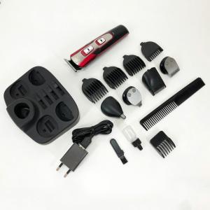 Машинка для стрижки 10в1 GEMEI GM-592, машина для окантування, підстригальна машинка. Колір: червоний