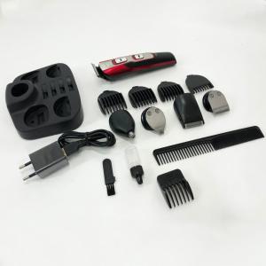 Машинка для стрижки 10в1 GEMEI GM-592, машина для окантування, підстригальна машинка. Колір: червоний