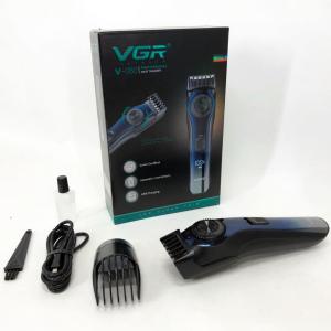 Професійний акумуляторний триммер для бороди та вусів з дисплеєм VGR V-080 та регулятором довжини