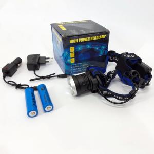 Налобний ліхтар Bailong BL-T24-P50 акумуляторний LED/Zoom 3 режими роботи, ліхтар на голову для риболовлі