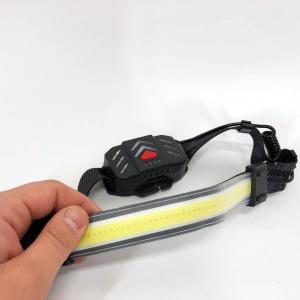 Ліхтарик налобний м'який акумуляторний XQ-T1C USB з червоними задніми вогнями, ліхтар на голову для риболовлі