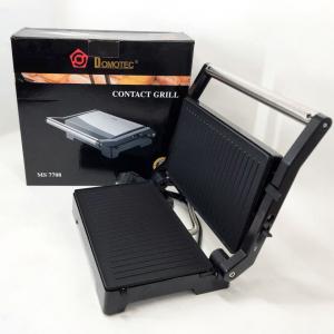 Гриль електричний Domotec MS-7708 притискний контактний з антипригарним гранітним покриттям 1000 W