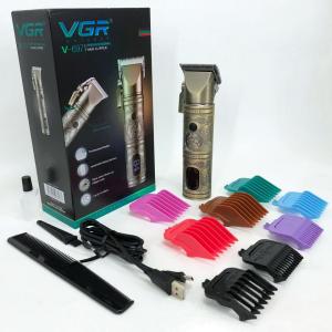 Тример для волосся VGR V-697 LED Display 8 насадок, окантувальна машинка, триммер бездротовий