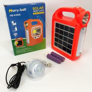 Ліхтар кемпінг переносний 6399А - LED+COB, power bank, 2x18650, сонячна батарея. Колір: помаранчевий
