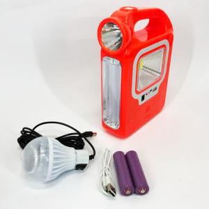 Ліхтар кемпінг переносний 6399А - LED+COB, power bank, 2x18650, сонячна батарея. Колір: помаранчевий