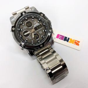 Годинник наручний чоловічий SKMEI 1389SIBK SILVER-BLACK, модний чоловічий годинник. Колір: срібний + чорний