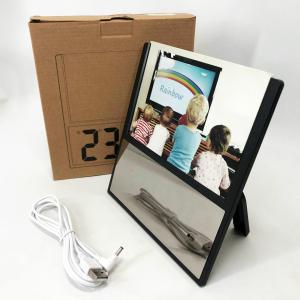 Електронний дротовий настільний цифровий годинник DS-6608 з фоторамкою, зелене підсвічування Black